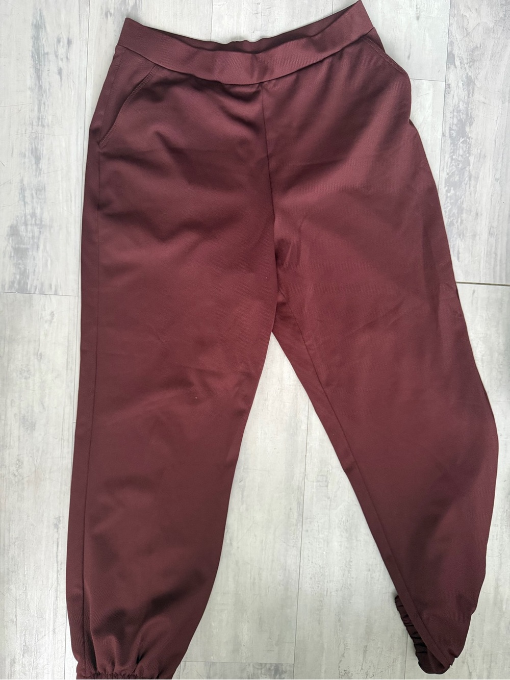 Zara Jogger Pants in Deep Burgundy